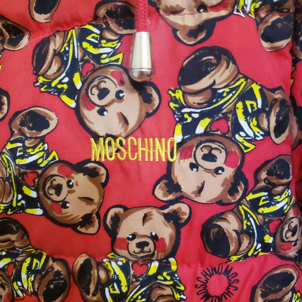 Moschino Bambino Red Puffer Coat, Size 6A